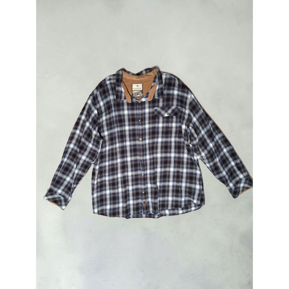 Legendary Whitetails Buck Camp Plaid Flannel Shirt Men's Size 4XL